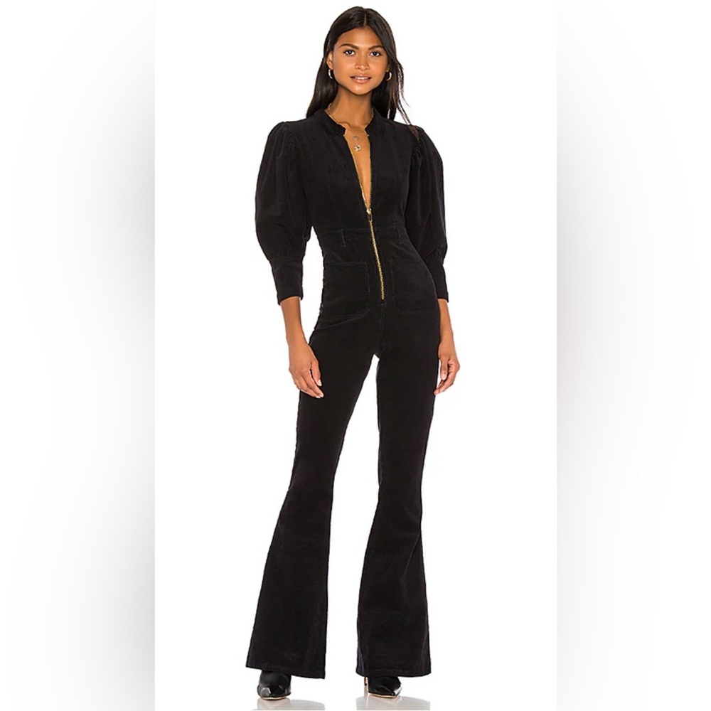 WEWOREWHAT 70s Corduroy Jumpsuit in Black Size XS